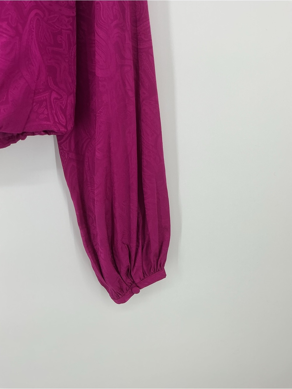 Veronica Beard Sionne Printed Surplice Blouse Magenta Pink NWT Size 4 - Picture 11 of 11
